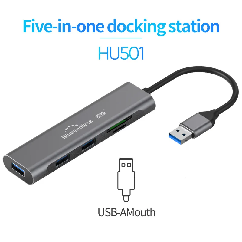 Blueendless usb c hub USB3 1 Type C and USB A to 5 port USB3 0 2