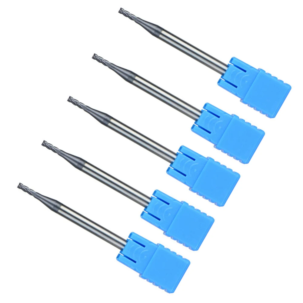 

5pcs Flute Milling Cutter Aluminum Wooden Surfaces Engraving Drilling Machine Power Cutting Accessories