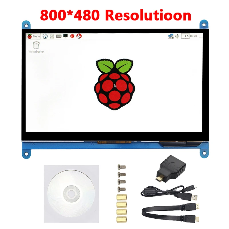 7 дюймов Raspberry Pi 3B + сенсорный экран 1024*600/800*480 ЖК Дисплей HDMI интерфейс TFT мониторы модуль для Raspberry Pi 3 Model B