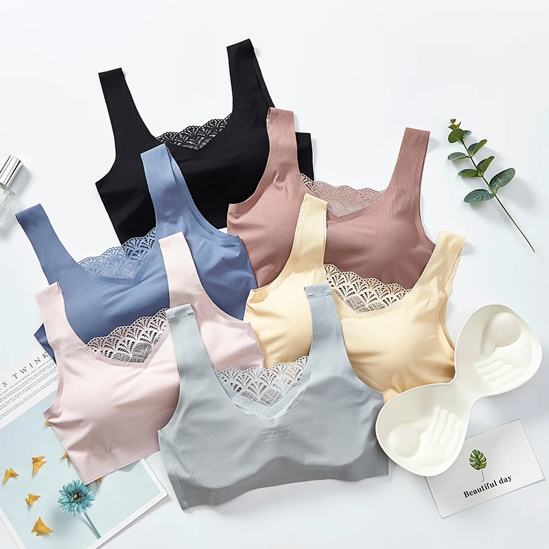 Бюстгальтер без косточек бесшовный пуш ап сексуальный размера плюс мягкий