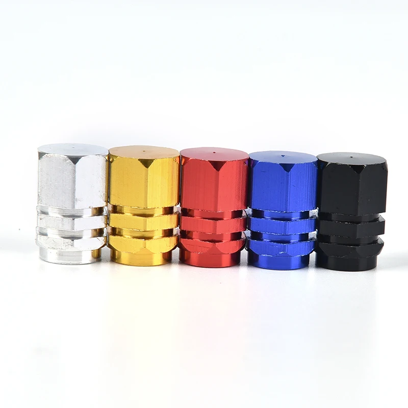 4pcs Car Tire Valve Stem caps Bolt in Aluminum Theftproof valve caps