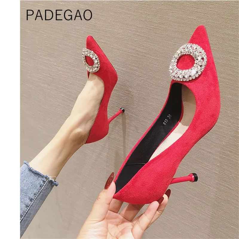

Womens Shoes 2019 High Heels Party Sexy Luxury Pumps Korean Crystal Elegant Women High Heels