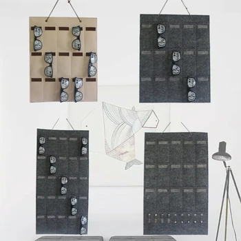 

15/25 Pockets Eyeglasses Finishing Stand Cloth Board Bag Sunglasses Storage Bag Felt Hanging Bag Glasses Display Organizer Shelf