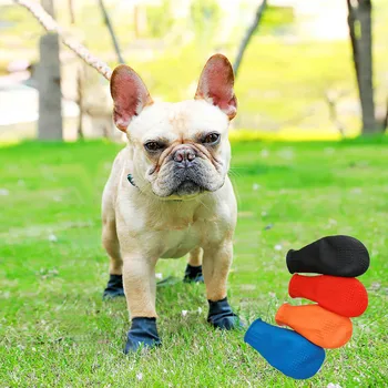 

Hoopet Pet Dog Shoes French Bulldog Rain Boots Waterproof Non-Slip Dog Shoes For Small Medium Large Dog Cat Shoes