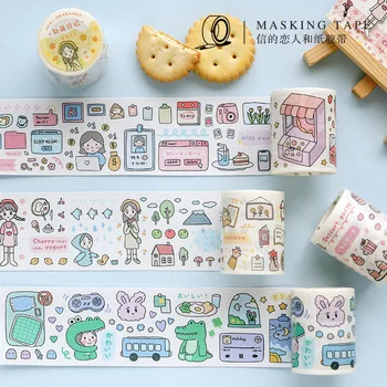 

Soft Cute Diary Series Washi Tape Cute Girl PET Adhesive Tape DIY Scrapbooking Sticker Label Japanese Stationery Masking Tape
