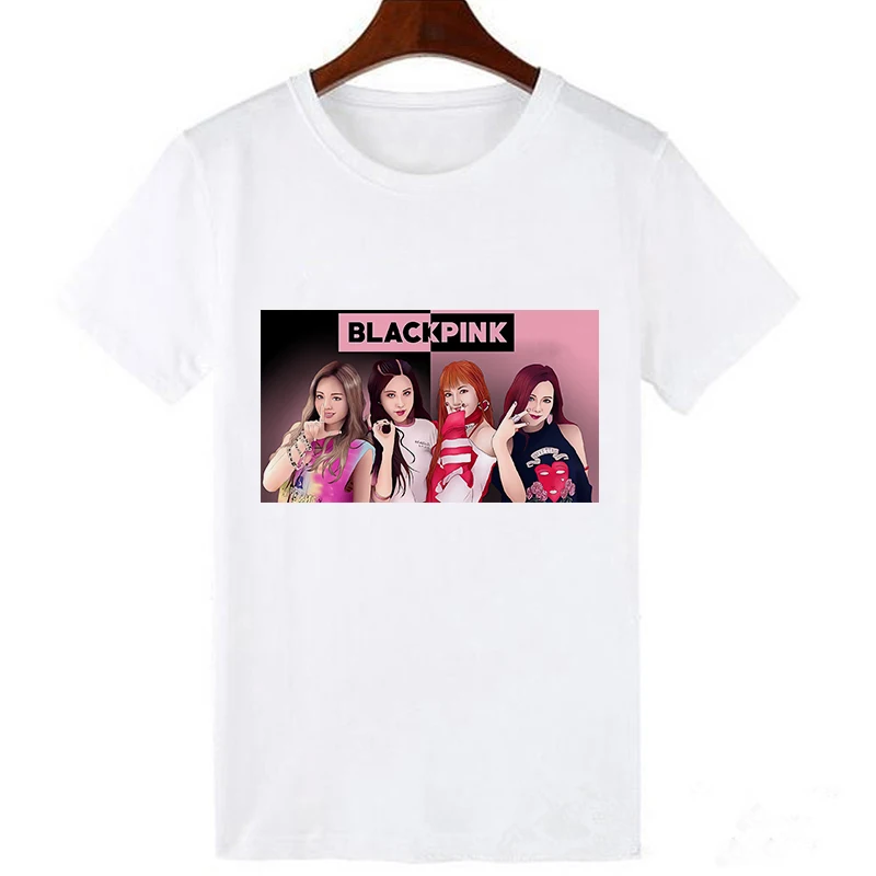 19bk1575-white Lei SAGLY модная Корейская Kpop черная розовая футболка с принтом Kill This Love, женская футболка Kawaii Camisas Mujer, футболка Tumblr Femme размера плюс - Цвет: 19bk1575-white