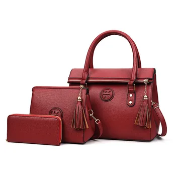 

2020 Different Size Bags Three-piece Set Europe And America Style Versitile Fashion Shoulder Bag Over-the-shoulder Bag Handbag