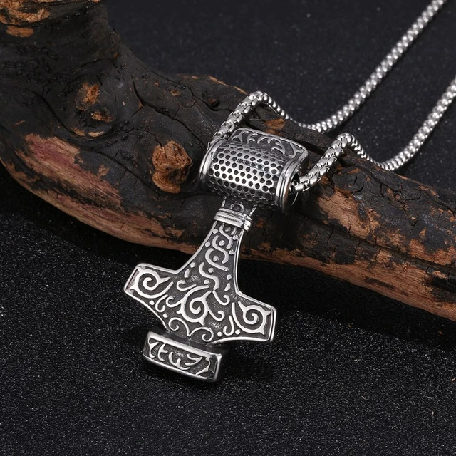 Nordic Viking Wolf Shield Odin Gothic Cross Necklace Stainless Steel Jewelry  Gift For Men From Lubanliu, $8.16 | DHgate.Com
