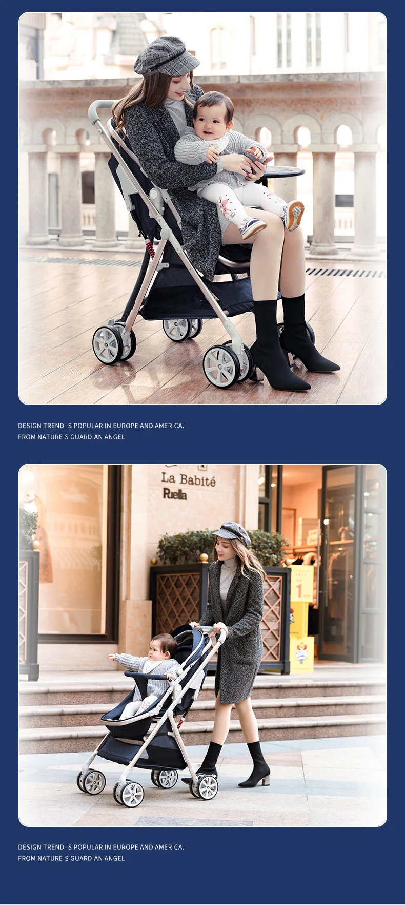 For Twins Baby Double strolleTwin baby stroller 2-in-1 detachable can sit light folding baby car safety Seat