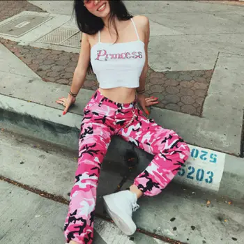 

Women Sports Camo Cargo Long Pants Outdoor Camouflage Trousers Jeans X-large Safari Style Loose Camouflage Print Pants Capris