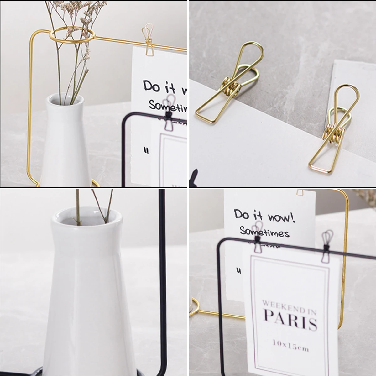 Creative Vase Home Decor Nordic Style Art Retro Vase Metal Plant Holder Deoration Iron Line Flower Ornament For Home Room Garden 5