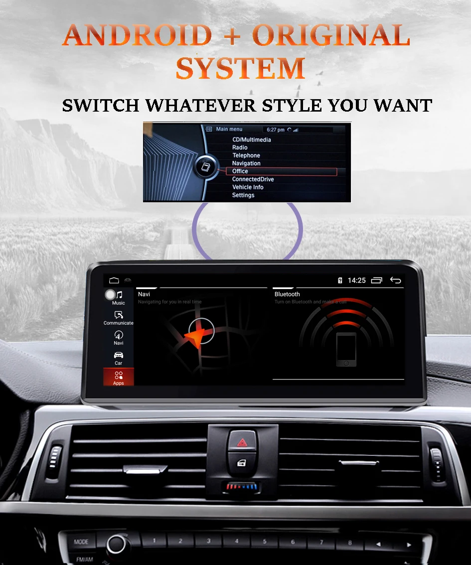 Автомобильный DVD мультимедийный плеер стерео радио gps для BWM X5 F15 X6(-) NBT