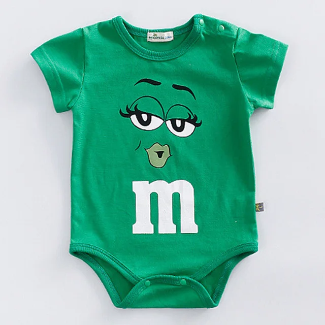 Newborn Baby summer rompers 100% Cotton Infant Body Short Sleeve baby Jumpsuit Cartoon ropa bebe Baby Boy Girl clothes green