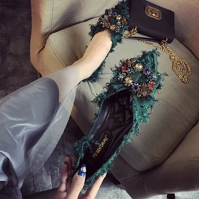 

Shoes woman luxury brand women's pointed single shoes new flat bottom Korean version of the wild shallow mouth soft peas shoes