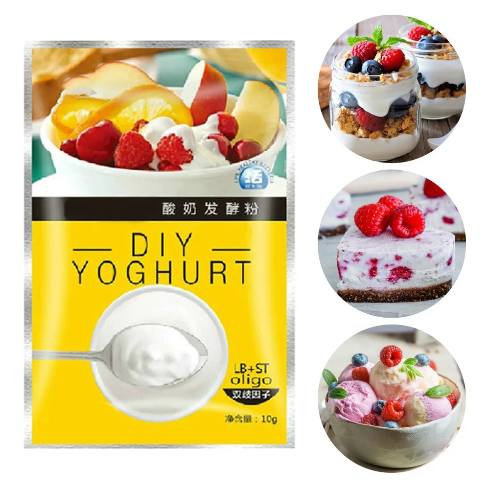 1Bag 10 Packets Yogurt Yeast Starter Natural 20 Types Of Probiotics Home Made Lactobacillus Fermentation Powder Maker Homemade