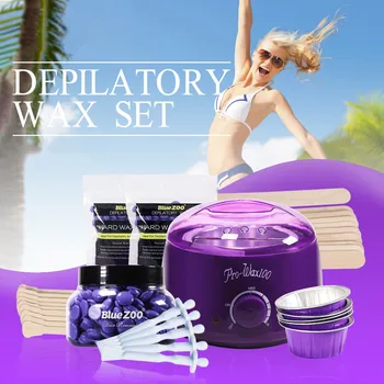 

Wax Heater Hair Removal Machine Chauffe Cire Wax Warmer Heater Pot Machine Kit 100g Wax Beans 20pcs Hair Removal Sticks