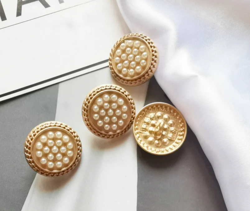 10 штук почтовых отправлений, новые пуговицы с жемчугом, высокая ручная пошив пальто, свитер, декоративные пуговицы, костюм, пуговицы из сплава