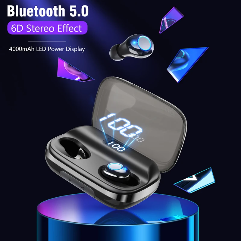 Скидка Bluetooth V5.0 наушники беспроводные наушники 6D стерео Спортивные Беспроводные наушники гарнитура 4000 мАч Мощность для iPhone Xiaomi