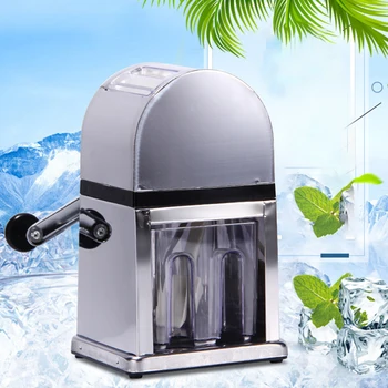 

1pc Manual Ice Shaver Machine Mini Ice Crusher Stainless Steeel Ice Chopper Essential Kitchen Tool
