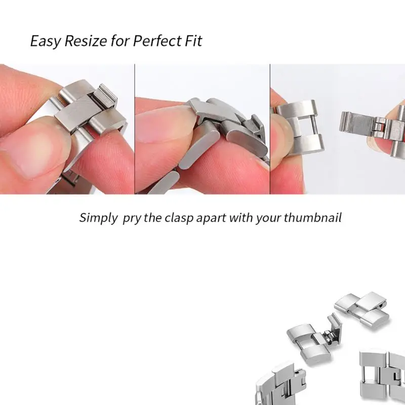 Ремешок из нержавеющей стали для Apple Watch Band 38 мм 42 мм Металлические звенья Браслет Смарт часы ремешок для Apple Watch Series 1 2 3 4