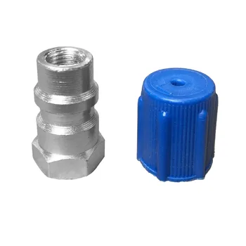 

R12 to R134a A/C Air Con Regas Gas Recharge Adaptor Screw On Fitting + Dust Cap Auto Air Conditioning Replacement Parts