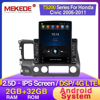 

tesla screen 2din DSP Android Car Headunit Multimedia Radio Stereo For Honda civic 2006-2011 GPS Navi Audio Video Player Wifi BT