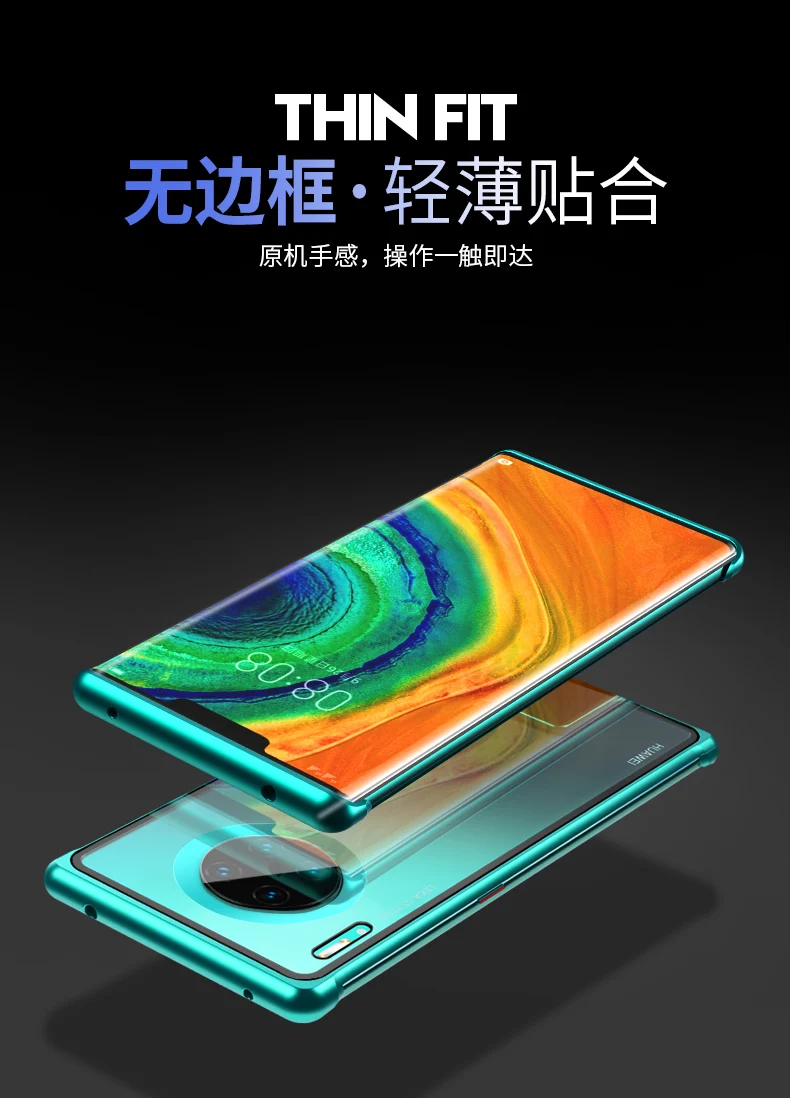 P30Pro металлический бампер чехол для huawei mate 30 20 P30 Pro HD закаленное стекло задняя крышка для Coque Huwei P30 Honor 20 Pro безрамочный