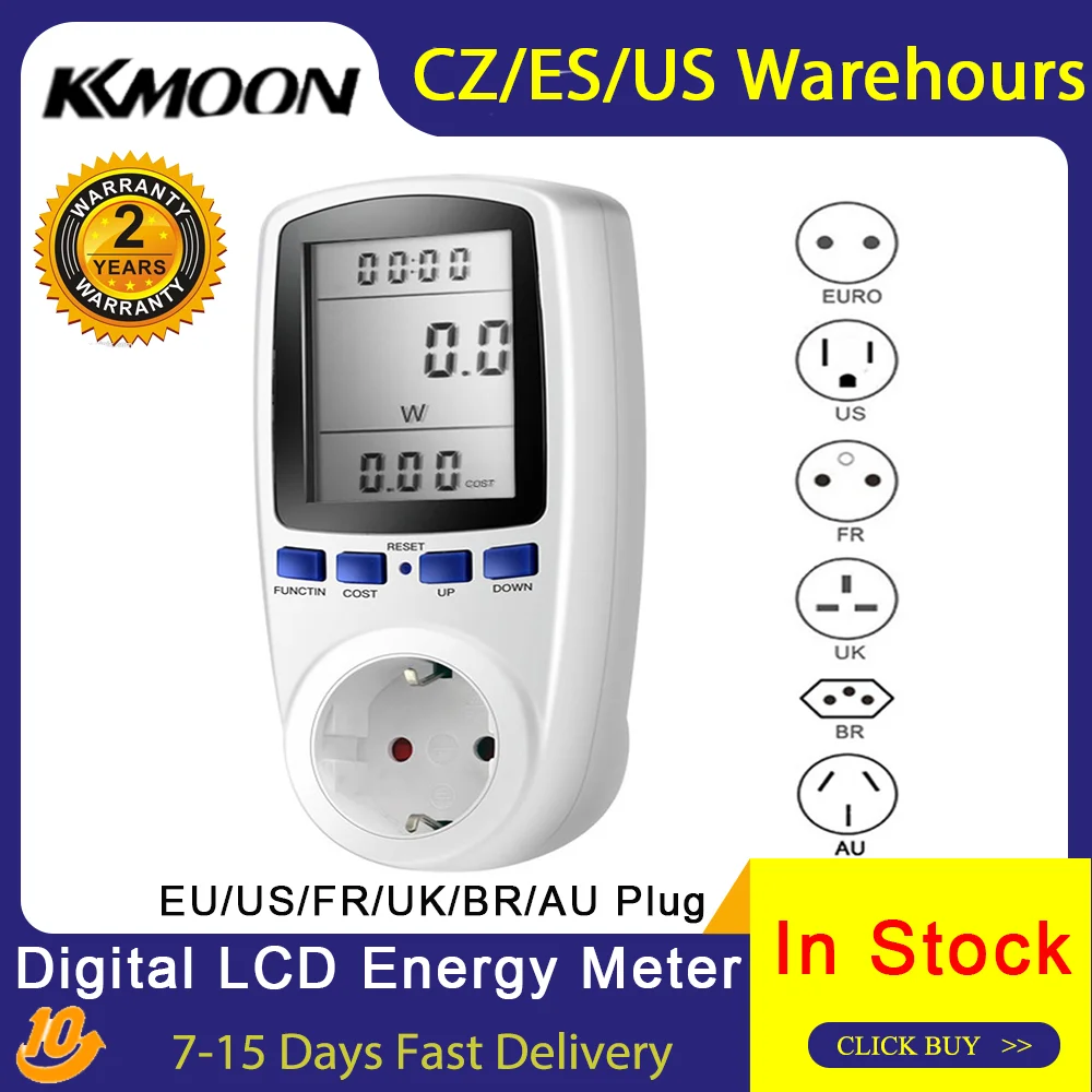 Цифровой счетчик электроэнергии с ЖК-дисплеем ваттметр устройство для контроля