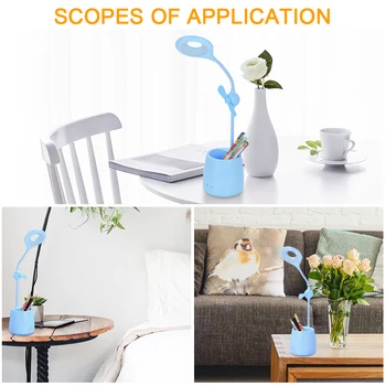 

ABEDOE Multifunctional Touch LED Table Lamp Eye Protection USB Charging With Fan Student Desk Lamp Study Bedside Bedroom