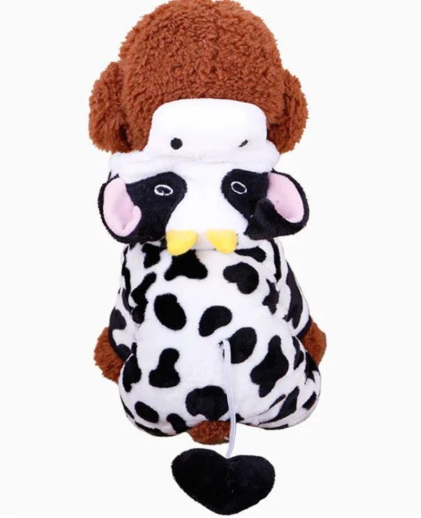 

The New Teddy Autumn and winter pet Clothes Coral fleece puppy clothing Cartoon Transformed dress Pet supplies