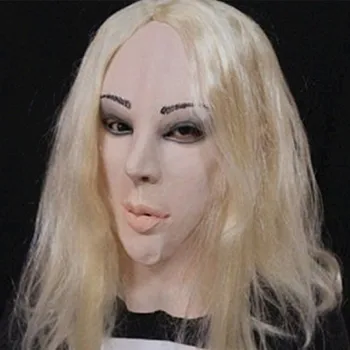 

Sexy hot beauty Kardashian Deluxe Adult Blonde Rubber female mask