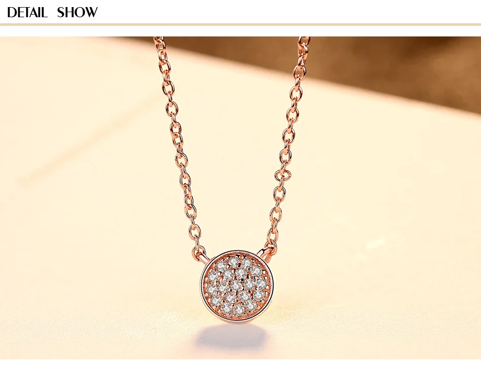 

S925 sterling silver pendant necklace clavicle chain sleek minimalist ladies accessories C07
