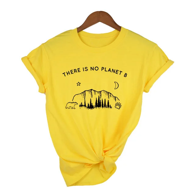 Футболка с надписью «There Is No Planet B», женские футболки tumblr, модная одежда, Женская забавная футболка, уличный стиль - Цвет: FJ09-FSTYE-