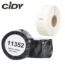 CIDY 1 совместимые рулоны Dymo LW 11352 этикетки 54 мм* 25 мм 500 этикетки для LabelWriter 400 450 450 турбо принтер Seiko SLP 440 450