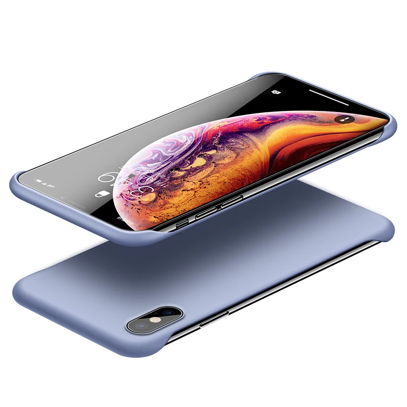 

Slim Frameless Plain For iPhone 6 S 7 8 Plus XR X XS Max 11 Pro Case Hard PC Solid Candy Color Matte Thin Cover Borderless Phone
