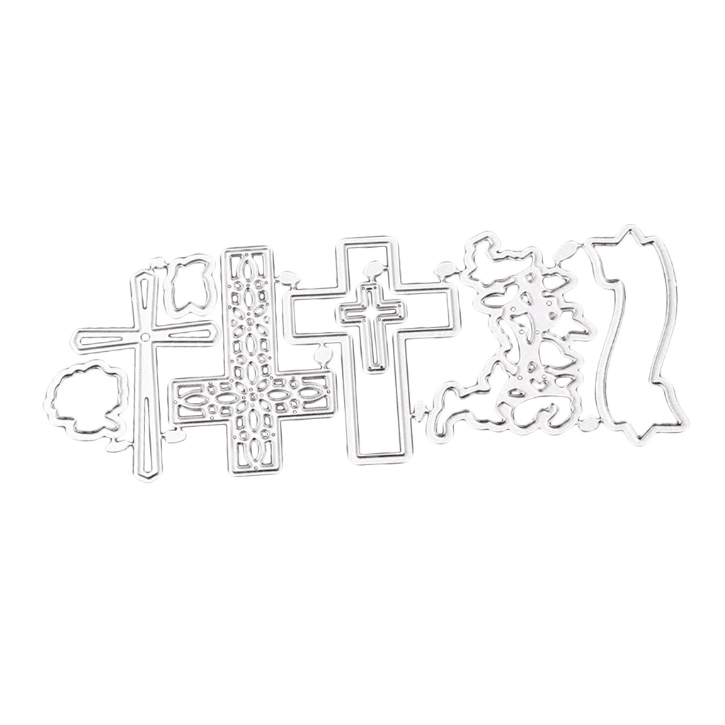 Assorted Shapes Cross Pattern DIY Cutting Dies Stencil Album Paper Card Embossing Craft Gift Christmas Decoration Making Tool