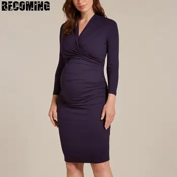 

Plus Size Maternity Dresses Black Long Sleeve Pregnancy Dress Nursing Clothes For Pregnant Women Breastfeed Clothes Dress Bc02