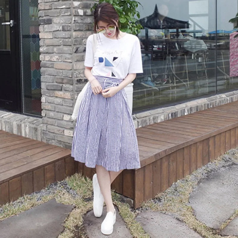 

2019 Summer Two-Piece Dress Women's Mid-length Slim Fit Slimming Short-sleeve Dress Students Best Friend Junior High School