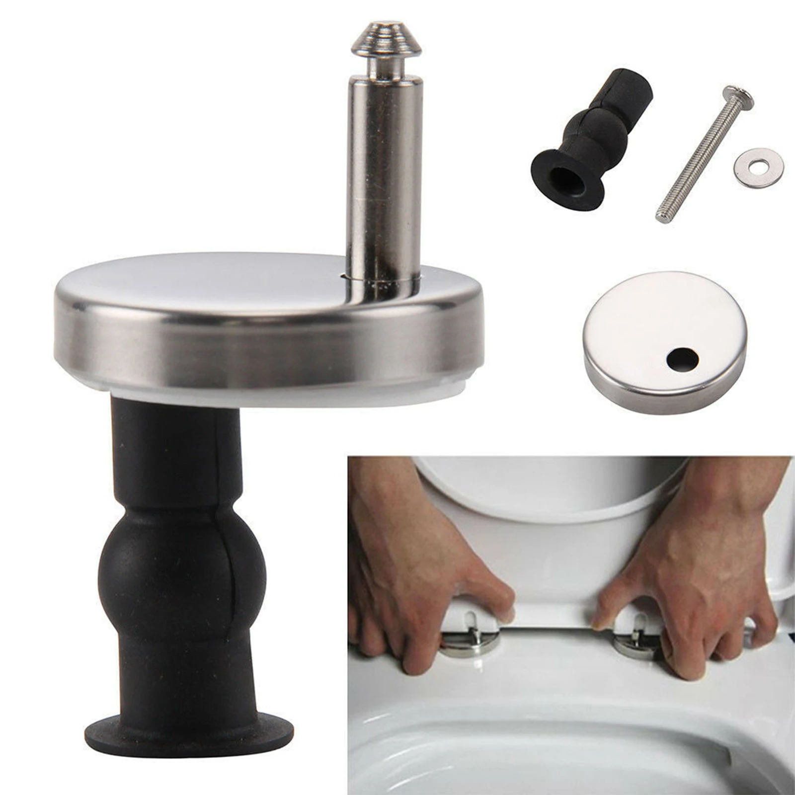 Toilet Seat Hinge Fittings toilet lid hardware For Most Top Fix Hinge Standard Toilet Seats Replacement Hinges Well Nuts Accessories 2pcs