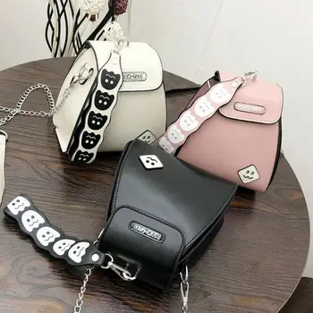 

Stylish Women Ladies Handbag Leather Solid Cute Animal Chain Belt Messenger Bag Shoulder Bag Crossbody Bag
