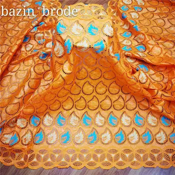 

hot selling african bazin riche fabrics 2020 high quality lace cotton dry basin riche brode embroidery guinea brocade ! LY70638