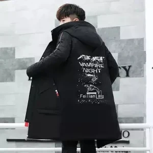 Winter Parka Men's Solid Jacket New Arrival Thick Warm Coat Long Hooded Jacket Fur Collar Windproof Padded Coat Fashion Men - Цвет: as pic