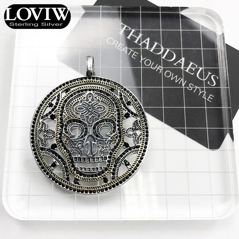 Подвеска, амулет, Череп, бренд Модные украшения Thomas SABOR аксессуары в стиле панк 925 пробы серебро подарок для женщины и Rebel Для мужчин