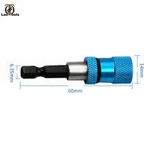 Быстроразъемный Магнитный Бит винтовой держатель 1/" шестиугольная ручка Магнитная гипсовая плита винтовой держатель дрель винтовой держатель 60 мм