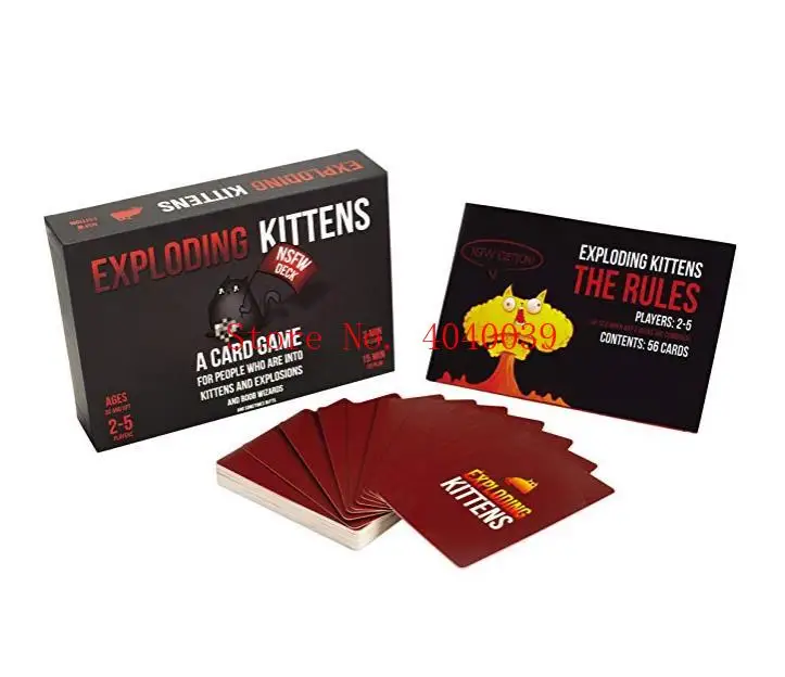 Настольные игры Explode Cards игры для котенка выпуск NSFW Edition красный Кот Черный кот семейные вечерние игры