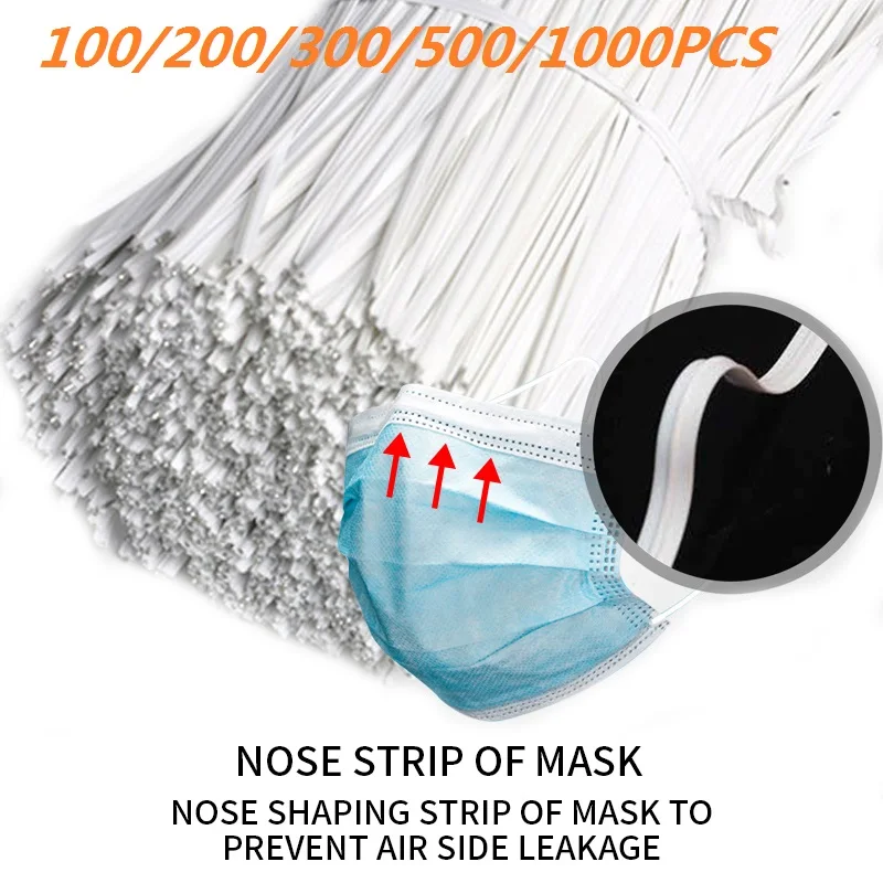 100/200/300/500/1000 шт Пластик нос для проволоки DIY маска лица с одинарным сердечником