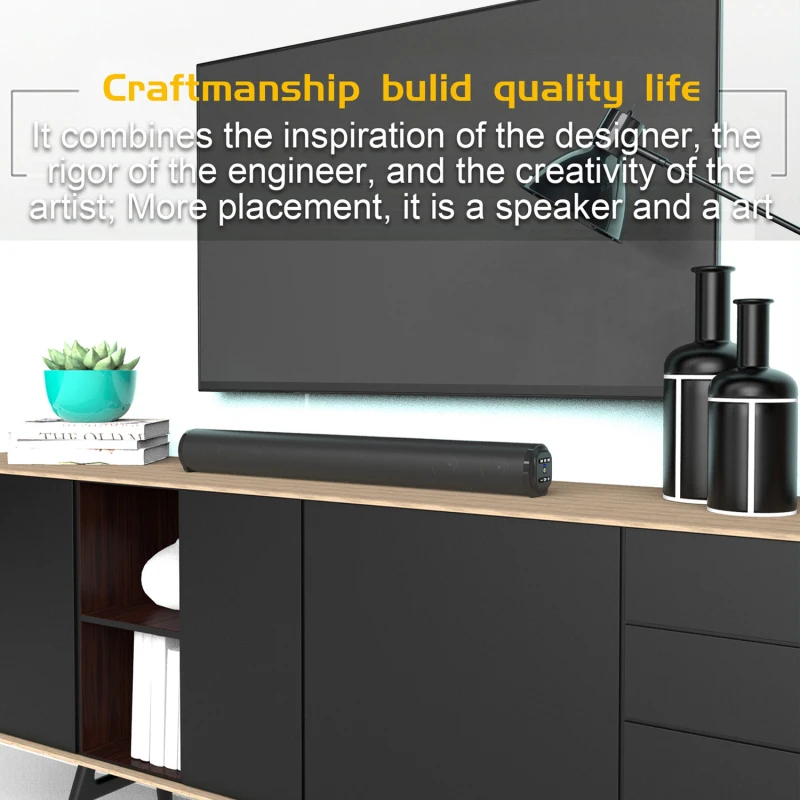 유선 및 무선 블루투스 호환 TV 사운드바, 홈 서라운드 사운드바, PC 극장 TV 스피커용 