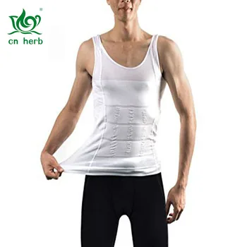 

Cn Herb Men's Body Shaper Slimming Shirt Tummy Waist Vest Lose Weight Shirt, Men's Elastic Sculpting Vest