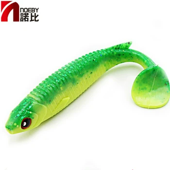 

NOEBY 5485 4Pcs/Bag Soft Fishing Lure Pesca Silicone Bait Leurre Souple 3D Eyes Paddle T Tail Swimbait 100mm 8g Fishing Lures