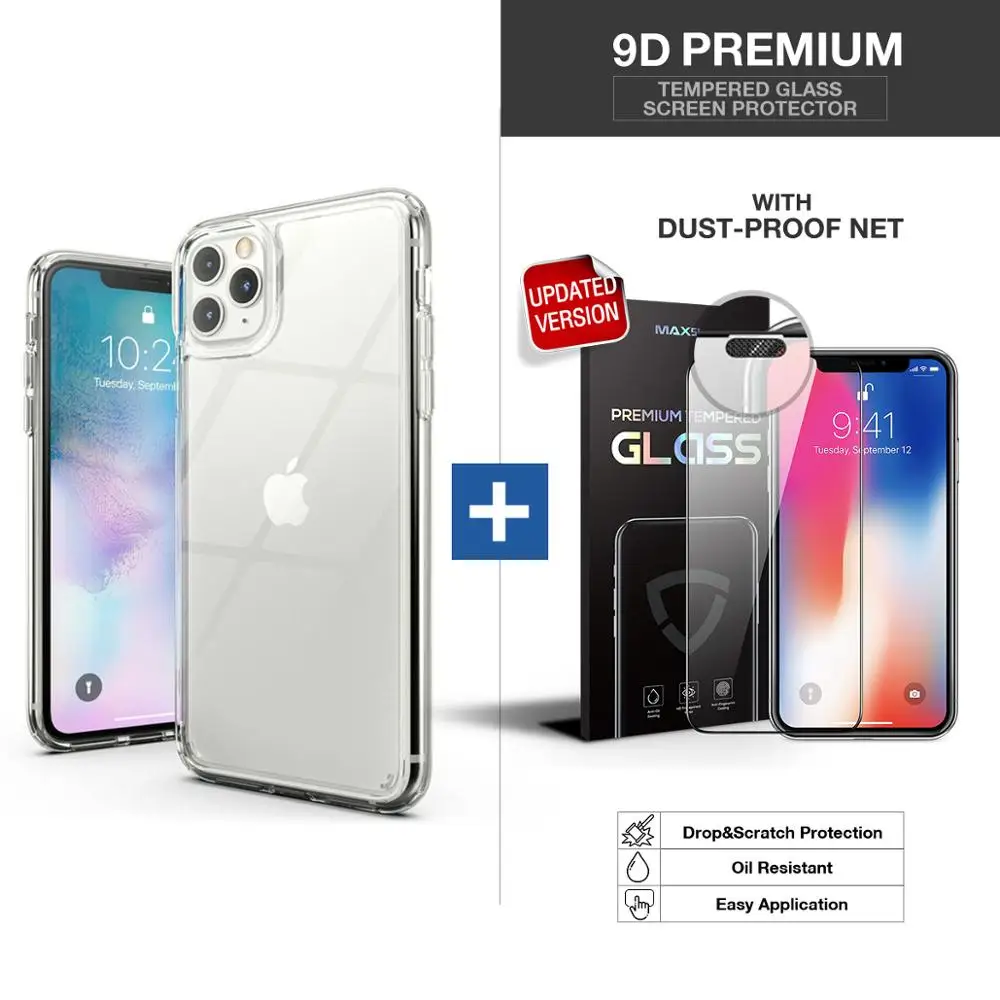 Frost White with SP VERTECH iPhone 11 Pro Max чехол Гибридный противоударный тонкий жесткий чехол Прозрачная защитная задняя крышка и защита экрана iPhone11 - Цвет: Frost White with SP